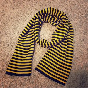 Navy and gold scarf